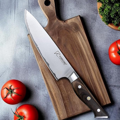 Japanese Chef Knife 8 Inch Kitchen Sharp Knife High Carbon Steel AUS10 with Ebony Wood Handle Professional Chefs Knife for Cutting Meat Vegetable