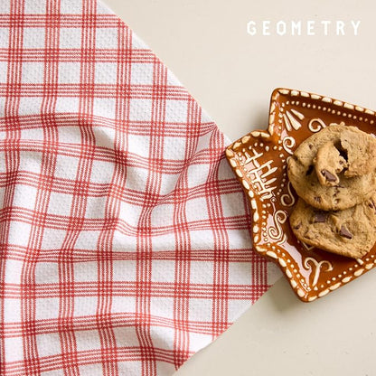 GEOMETRY Christmas Dinner Napkins - Premium Cloth Napkins - Quick Dry & Super Absorbent Table- Premium Geosuede Linen Napkins - Pine 19" x 19" - 6 Pieces