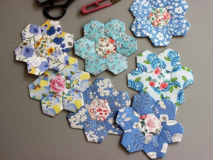 100% Cotton Boys Fabric Squares,5 Inch Quilting Supplies Clearance Blue Floral Fabric Precut Bundles for Sewing Project and DIY Crafts(42Pcs) …