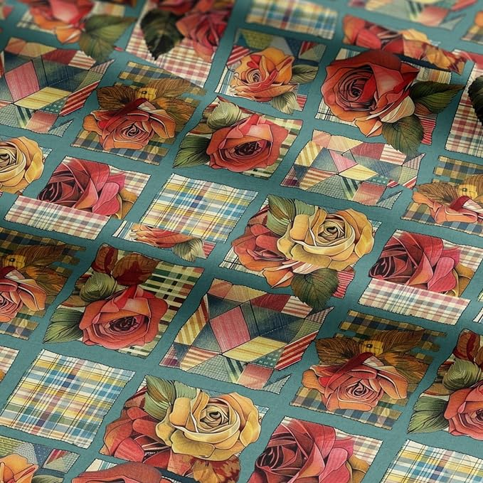 100% Cotton Fabric by the Yard – Turkish Quality Quilting & Sewing Fabric, 1 Yard x 1.69 Yards Wide, Patchwork Cotton for Crafts