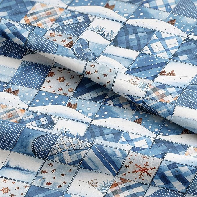 100% Cotton Fabric by the Yard – Turkish Quality Quilting & Sewing Fabric, 1 Yard x 1.69 Yards Wide, Patchwork Cotton for Crafts