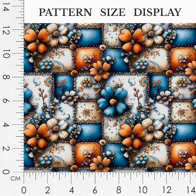 100% Cotton Fabric by the Yard – Turkish Quality Quilting & Sewing Fabric, 1 Yard x 1.69 Yards Wide, Patchwork Cotton for Crafts