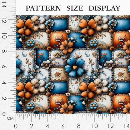 100% Cotton Fabric by the Yard – Turkish Quality Quilting & Sewing Fabric, 1 Yard x 1.69 Yards Wide, Patchwork Cotton for Crafts
