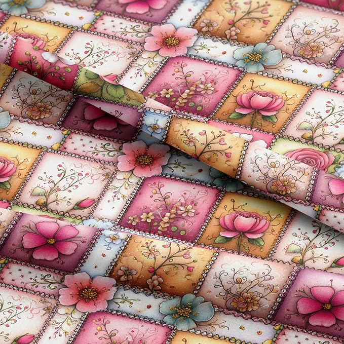 100% Cotton Fabric by the Yard – Turkish Quality Quilting & Sewing Fabric, 1 Yard x 1.69 Yards Wide, Patchwork Cotton for Crafts