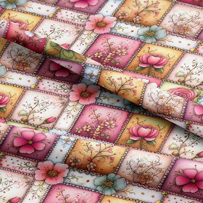100% Cotton Fabric by the Yard – Turkish Quality Quilting & Sewing Fabric, 1 Yard x 1.69 Yards Wide, Patchwork Cotton for Crafts