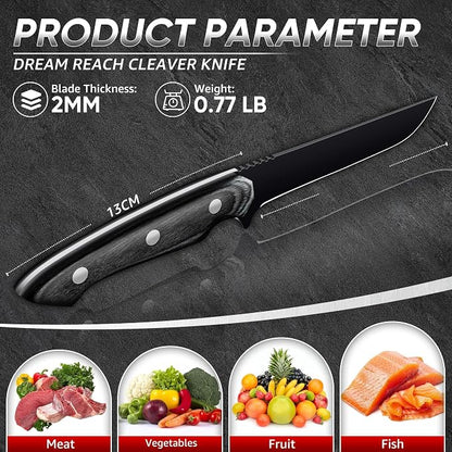 Dream Reach Fillet Boning Knife - Japanese Hand Forged Full Tang Sharp Deboning Knife for Meat Cutting, Kitchen BBQ Gift