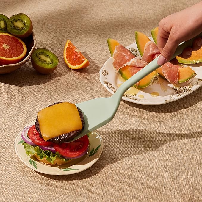 GIR: Get It Right Silicone Turner - Non-Stick Heat Resistant Silicone Spatula Turner for BBQs & Cookouts - Lifts, Flip, and Transfer Food Items - Ultimate Turner - 13IN - Navy
