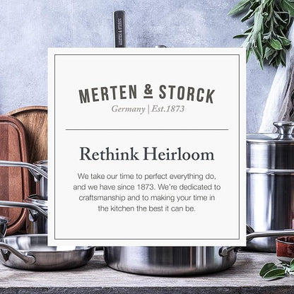 Merten & Storck Tri-Ply Stainless Steel 8 Piece Cookware Pots & Pans Set,Professional Cooking,Multi Clad,Measurement Markings,Drip-Free Pouring Edges,Durable Glass Lids, Induction,Oven&Dishwasher Safe