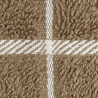 Ritz Terry Check Dish Cloth Set: Highly Absorbent & Super Soft - 100% Cotton, Durable Kitchen Cleaning Cloths for Wiping Tables and Counters, 6-Pack, Mocha