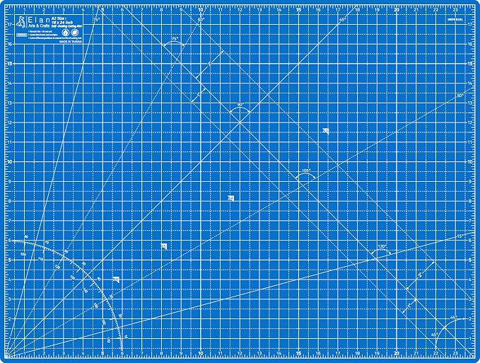 Elan Cutting Mat A2 Blue, Self Healing Cutting Mat 18x24 Inch, 5-Ply Craft Board Blue, Hobby Board for Crafts 18x24 Inch