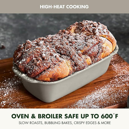 GreenPan Premiere Ovenware Healthy Ceramic Nonstick 1 lb. Loaf Baking Pan, PFAS-Free, Warp-Free Bakeware, Durable Quick Heating, Oven & Broiler Safe to 600F, Dishwasher Safe, Taupe