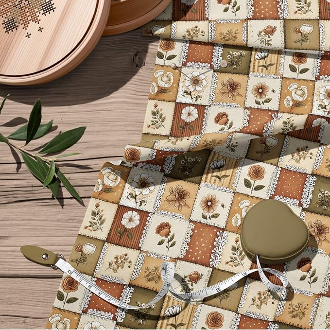 100% Cotton Fabric by the Yard – Turkish Quality Quilting & Sewing Fabric, 1 Yard x 1.69 Yards Wide, Patchwork Cotton for Crafts