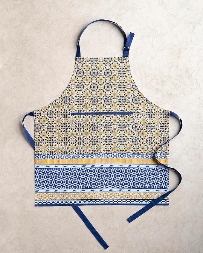 Maison d' Hermine 100% Cotton Apron for women with Pocket Kitchen Chef Apron for Men Cooking Spring Summer