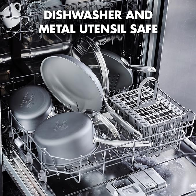 GreenPan Chatham Hard Anodized Healthy Ceramic Nonstick, 12" Frying Pan Skillet, PFAS-Free, Dishwasher Safe, Oven Safe, Gray