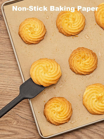 SMARTAKE 200 Pcs Parchment Paper Baking Sheets, 9x13 Inches Non-Stick Precut Baking Parchment, for Baking Grilling Steaming Bread Cup Cake Cookie and More (Unbleached)