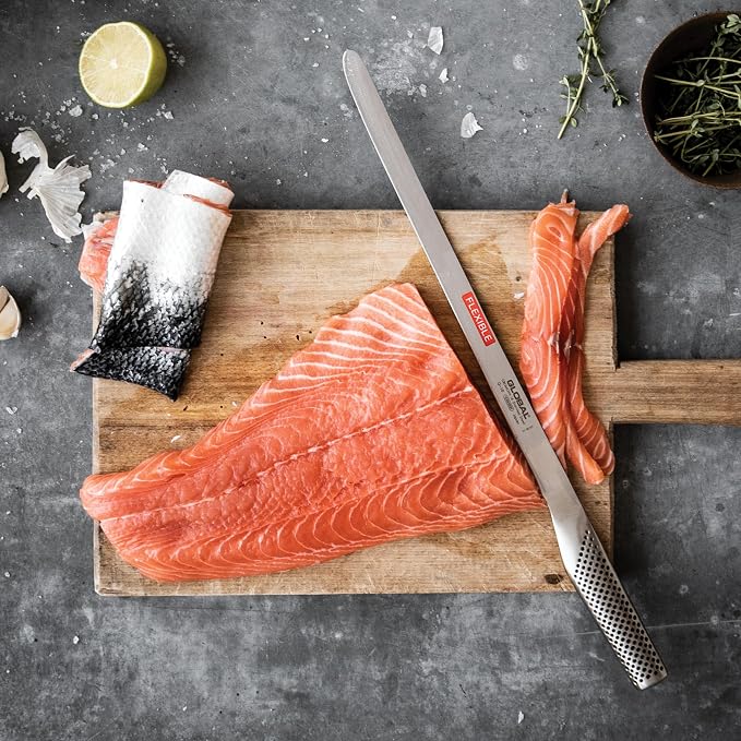 Global G-10 12-1/2-Inch Flexible Slicing Knife, 12.5", Stainless Steel
