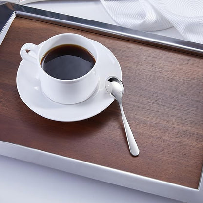 KEAWELL Premium Louise Coffee Spoons, 18/10 Stainless Steel, 4.4-Inch Demitasse Espresso Size, Set of 6, Dishwasher Safe (4.4 inches, 6)