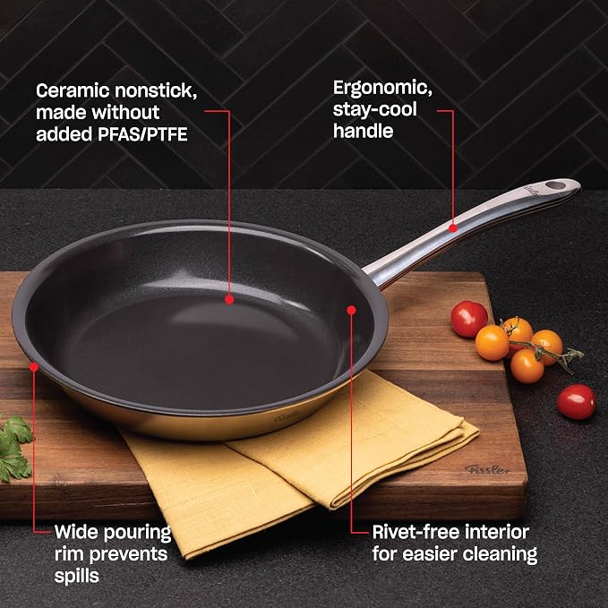 Fissler M5 Pro-Ply Stainless Steel Frying Pan, 10 Inch | 5-Ply Construction
