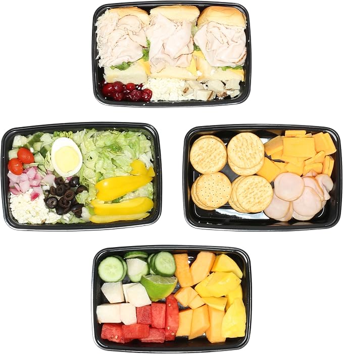 Simple Houseware 32 Pack 28 oz 1-Compartment Reusable Meal Prep Container, BPA-Free Stackable Bento Box - Microwave, Freezer & Dishwasher Safe