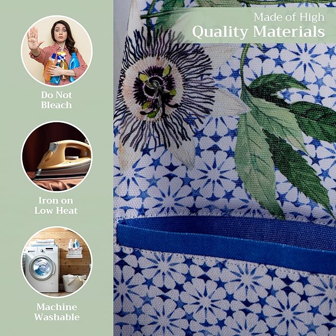 Maison d' Hermine 100% Cotton Apron for women with Pocket Kitchen Chef Apron for Men Cooking Spring Summer