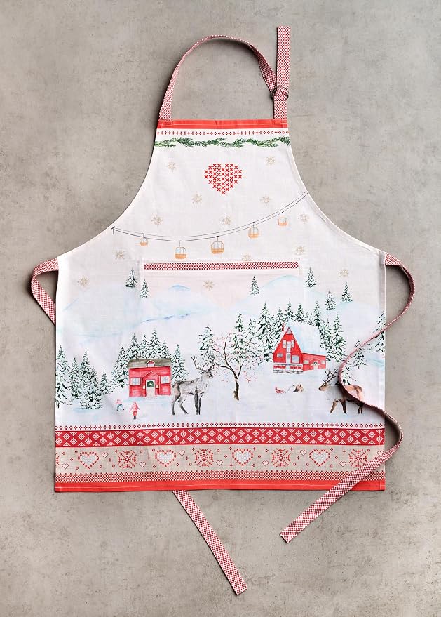 Maison d' Hermine 100% Cotton Apron for women with Pocket Kitchen Chef Apron for Men Cooking Spring Summer