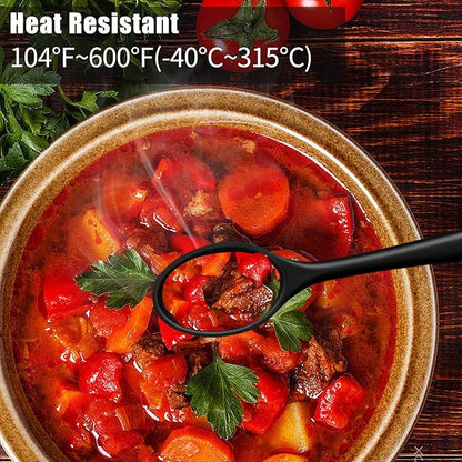 2 Pcs Mini Silicone Spoons,8 Inch Heat Resistant Mixing Spoons for Drinking Soup,Dipping Sauce Baking Stirring Mixing Tools.This is a Mini Size,Notice Dear Buyers Please Mind the Size when Purchasing