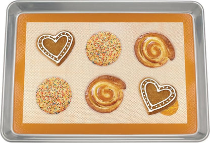 Mrs. Anderson’s Baking Non-Stick Silicone Half-Size Baking Mat and Sheet Pan Set, 13 x 18-Inch