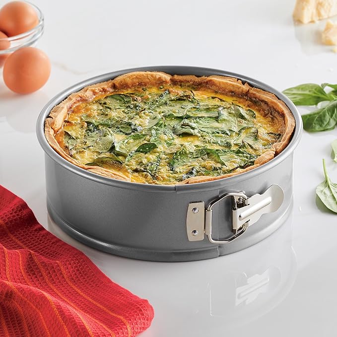 Farberware Nonstick Bakeware 9-Inch Round Springform Pan, Gray