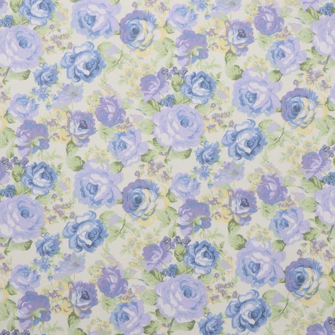 Nodsaw 14 pcs Blue Vintage Floral Printed Cotton Fat Quarters Fabric Bundles Pre-Cut 18" x 22" for Quilting, Sewing, Bags, and Crafts, Upholstery Quilt Fabric Squares for Quilting (Blue)