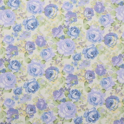Nodsaw 14 pcs Blue Vintage Floral Printed Cotton Fat Quarters Fabric Bundles Pre-Cut 18" x 22" for Quilting, Sewing, Bags, and Crafts, Upholstery Quilt Fabric Squares for Quilting (Blue)