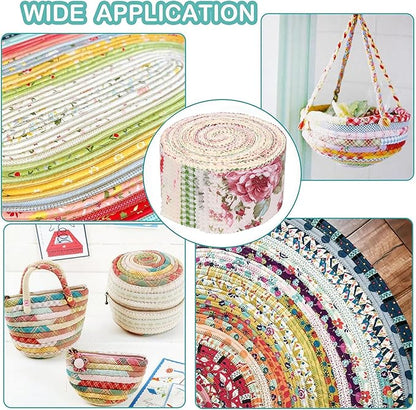 Nodsaw Jelly Rolls for Quilting Clearance 42 Strip 2.5" x 44" - Cotton Jelly Roll Fabric Strips for Quilting, Sewing, Blanket, Rug, Home Decor, and Purse Making, Vintage Floral