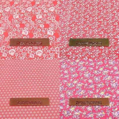 100% Cotton Fabric Squares for Sewing & Quilting - Floral DIY Patchwork Fabric Bundle (20"x20"), Pre-Cut, Red