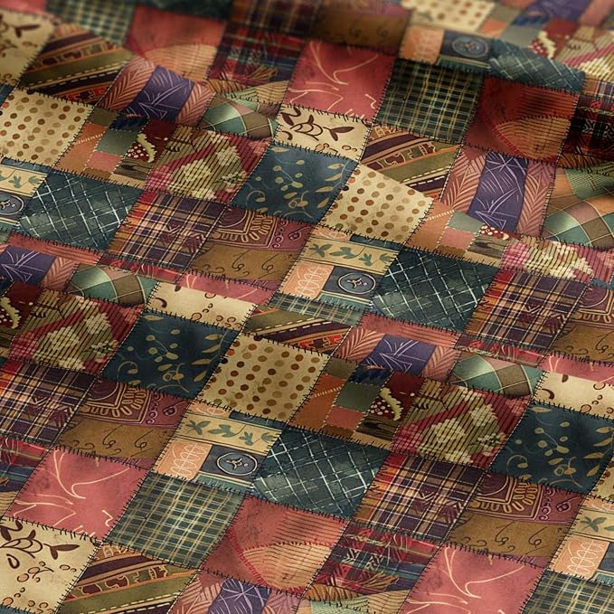 100% Cotton Fabric by the Yard – Turkish Quality Quilting & Sewing Fabric, 1 Yard x 1.69 Yards Wide, Patchwork Cotton for Crafts
