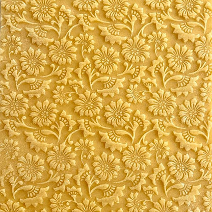 MOSS ROSE Embossed Rolling Pin for Ceramic. Clay Roller and Ceramic Stamp for Embossing Pottery. Baking Gifts for Women by Algis Crafts for Embossed Cookies
