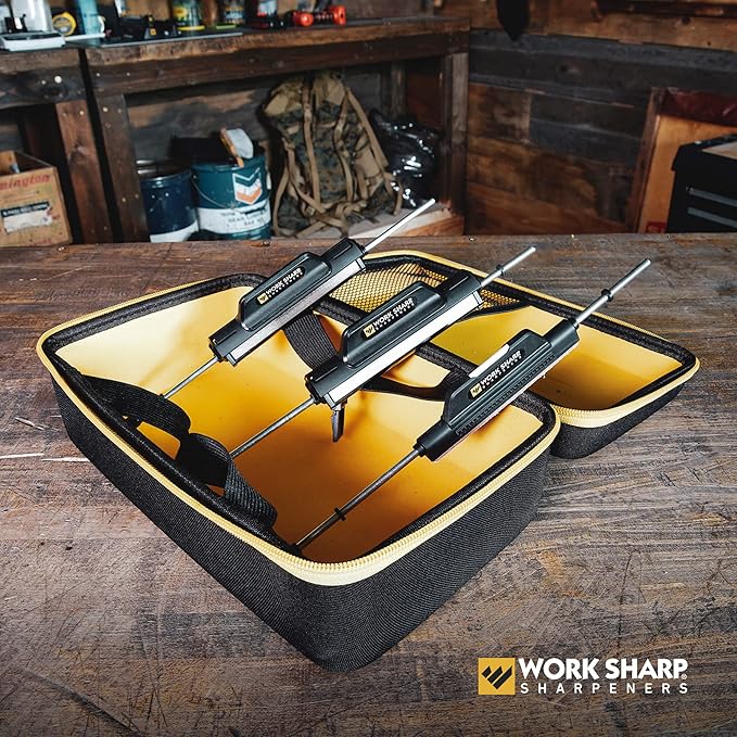 Work Sharp Upgrade Kit for WSBCHPAJ Knife Sharpener, Set of 7 Abrasives and Carrying Case