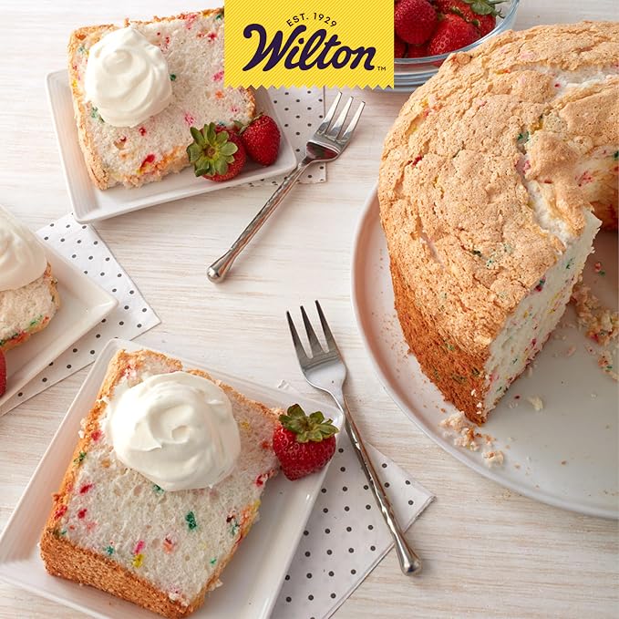 Wilton Aluminum Angel Food Tube Cake Pan - Natural Anodized Aluminum Baking Pan - Made Without PFAS - Will Not Rust - Offers Even Heating - 10 x 4 Inches