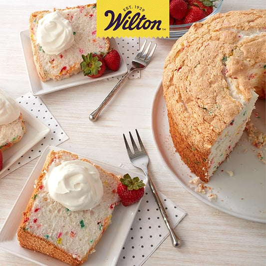 Wilton Aluminum Angel Food Tube Cake Pan - Natural Anodized Aluminum Baking Pan - Made Without PFAS - Will Not Rust - Offers Even Heating - 10 x 4 Inches