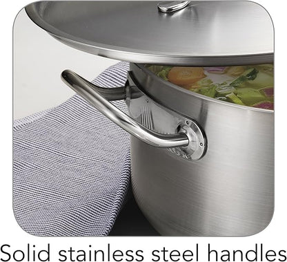 Tramontina Pro-Line Stainless Steel 9-Quart Dutch Oven Pot with Lid, NSF-Certified