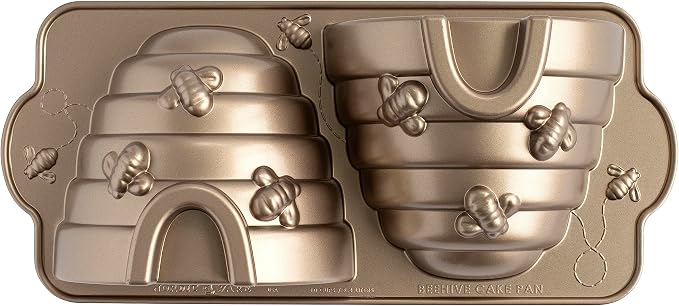 Nordic Ware Beehive Cake Pan, 10 Cup, Toffee