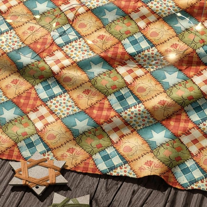 100% Cotton Fabric by the Yard – Turkish Quality Quilting & Sewing Fabric, 1 Yard x 1.69 Yards Wide, Patchwork Cotton for Crafts