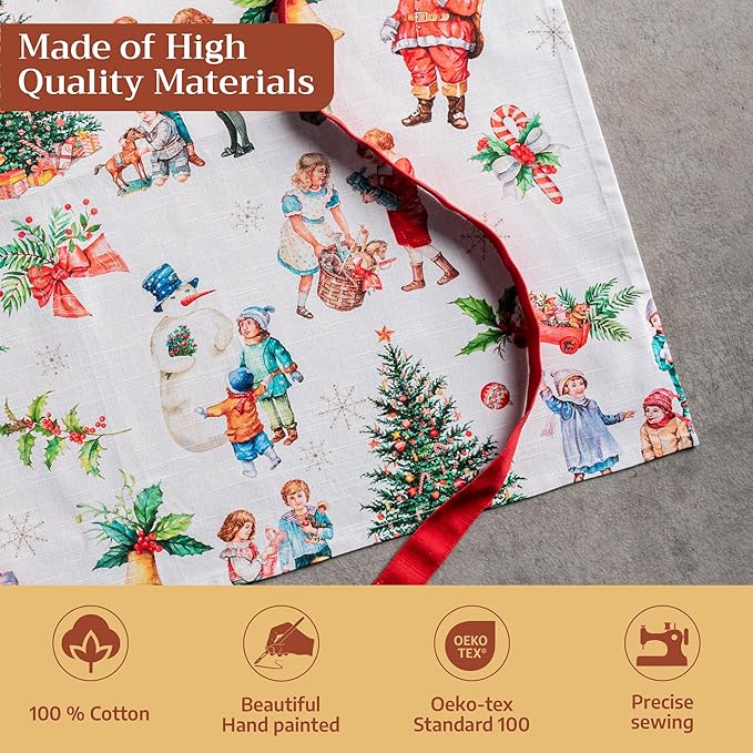 Maison d' Hermine 100% Cotton Apron for women with Pocket Kitchen Chef Apron for Men Cooking Spring Summer