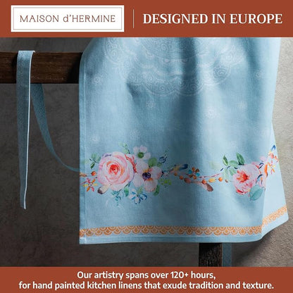 Maison d' Hermine 100% Cotton Apron for women with Pocket Kitchen Chef Apron for Men Cooking Spring Summer