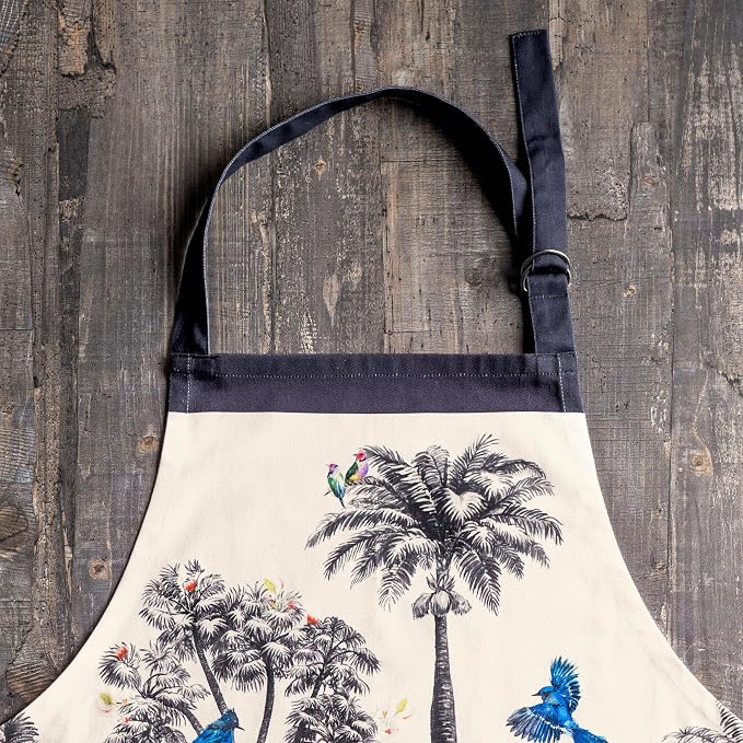 Maison d' Hermine 100% Cotton Apron for women with Pocket Kitchen Chef Apron for Men Cooking Spring Summer