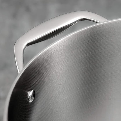 Tramontina Signature Tri-Ply Clad Stainless Steel 3-Quart Saute Pan with Lid, Induction-Ready Cooking Pan, Dishwasher-Safe, NSF-Certified, Made in Brazil