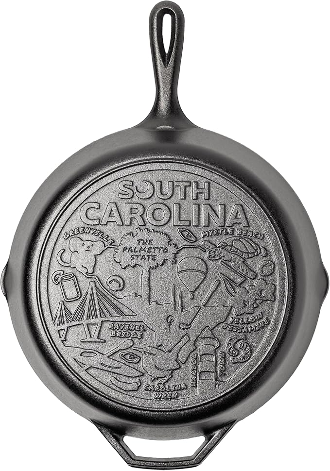 Lodge Manufacturing Company 12 Inch Seasoned Cast Iron Skillet w/South Carolina Road Trip