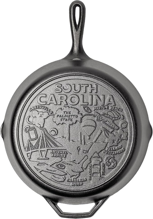 Lodge Manufacturing Company 12 Inch Seasoned Cast Iron Skillet w/South Carolina Road Trip