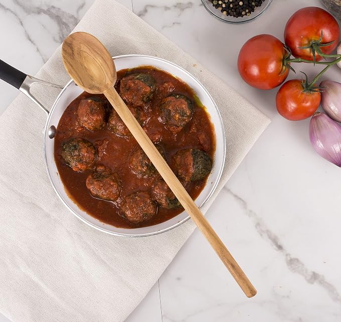 Eddington’s Italian Olive Wood Cooking Spoon, Handcrafted in Europe