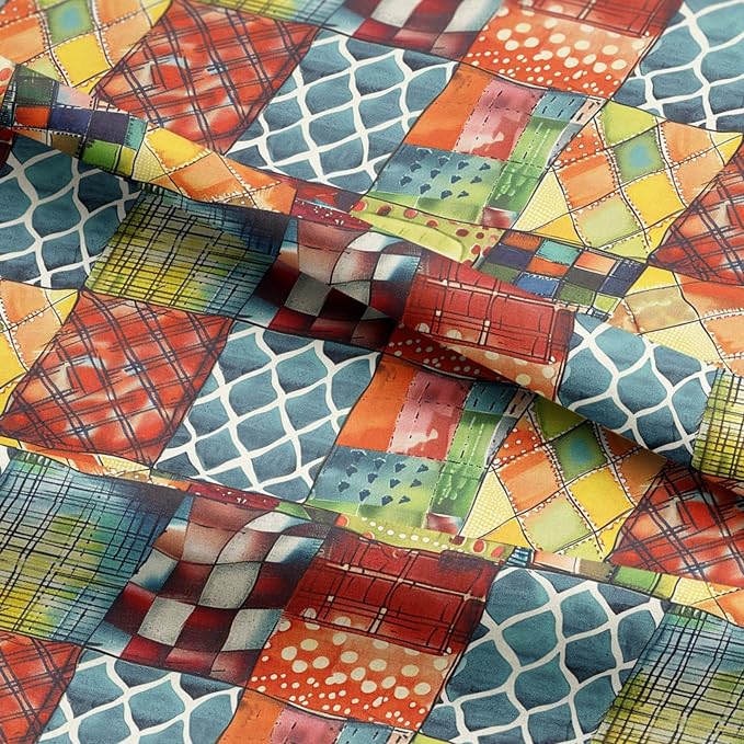 100% Cotton Fabric by the Yard – Turkish Quality Quilting & Sewing Fabric, 1 Yard x 1.69 Yards Wide, Patchwork Cotton for Crafts