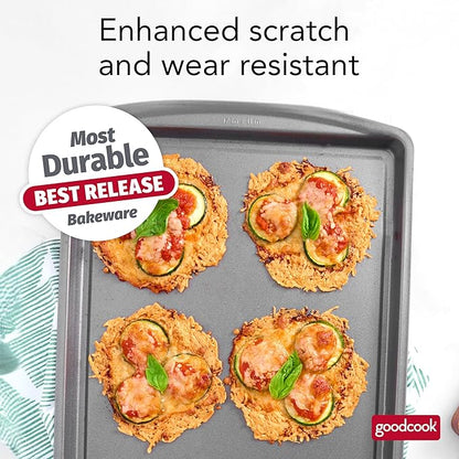 GoodCook Everyday Nonstick Steel Baking Sheet, 17 x 11-Inch, Gray