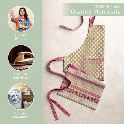 Maison d' Hermine 100% Cotton Apron for women with Pocket Kitchen Chef Apron for Men Cooking Spring Summer